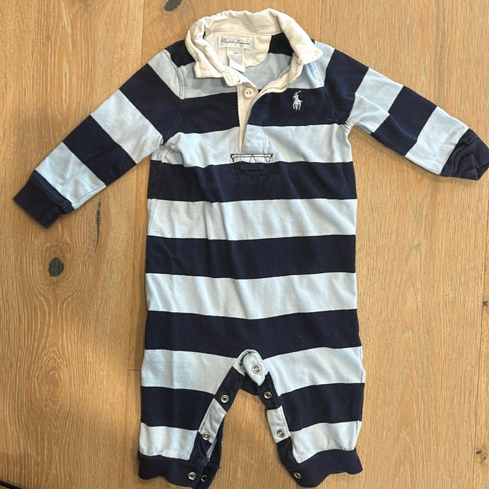 Ralph Lauren Baby Boy Rugby Coverall